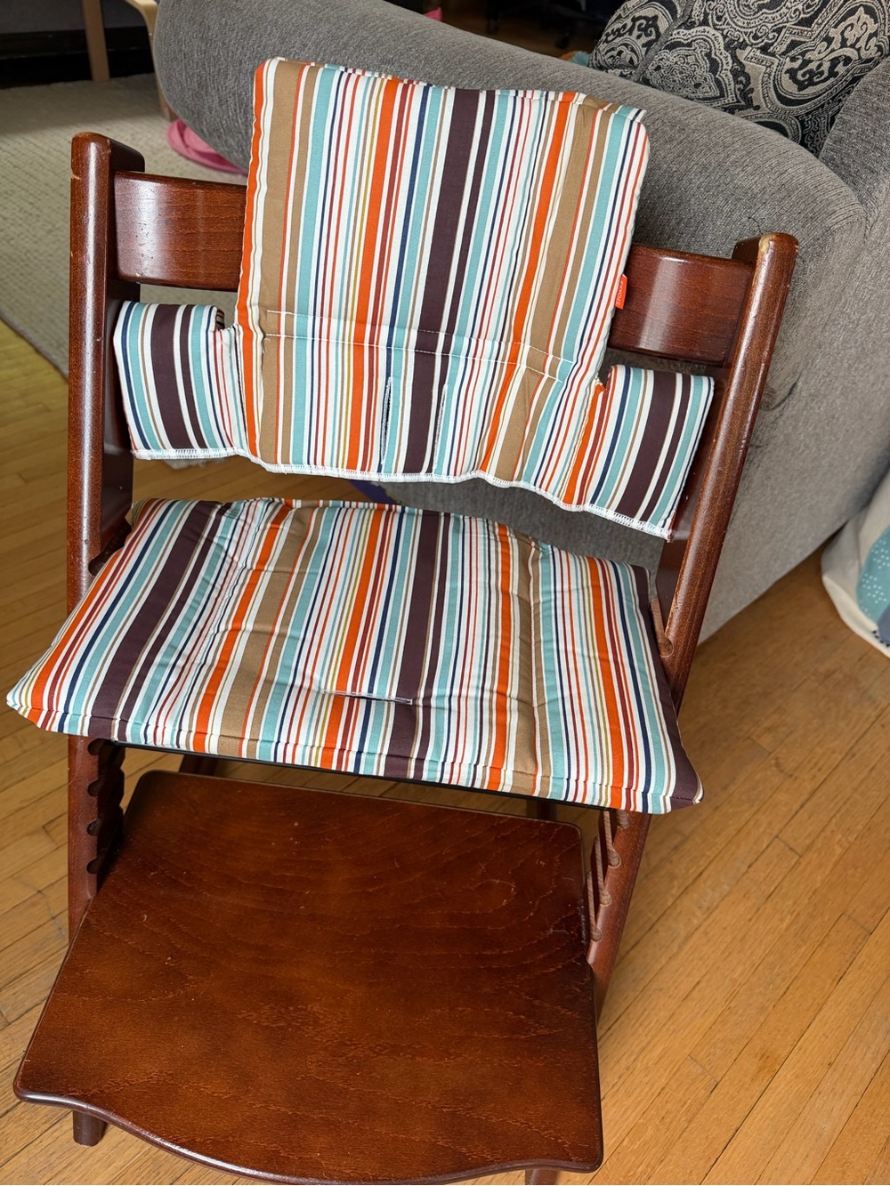 Striped Kids Seat cushion set for Stokke Tripp Trapp chair - Picture 3 of 7